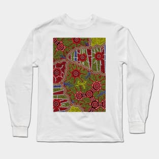 Aboriginal Art - Connection Long Sleeve T-Shirt